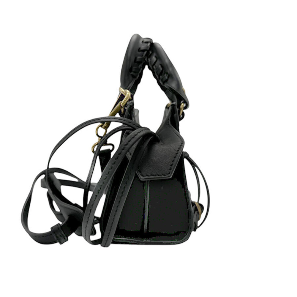 Balenciaga Neo Classic City Leather Shoulder Bag Black Gold - Picture 2 of 4